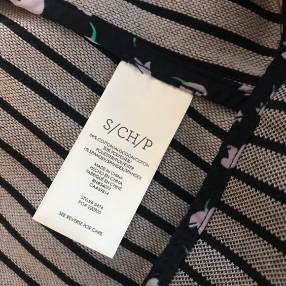 Cabi Navy Striped Long Coastal Classic Car Coat 5474 Lightweight Navy Jacket S - Picture 12 of 15